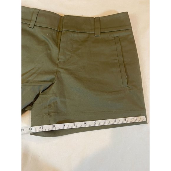Calvin Klein Womens Basic Chino Shorts Mid Rise Lightweight Olive Green Size 2 - Picture 7 of 8
